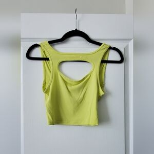 Lululemon Size 4 Neon Yellow Crop Top